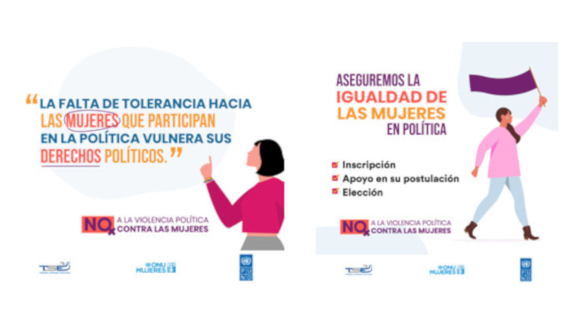 Una serie de acciones para sensibilizar y concientizar a la población y prevenir la violencia política contra las mujeres en las campañas electorales, fue desarrollada por el Tribunal Supremo electoral, durante el proceso electoral 2021